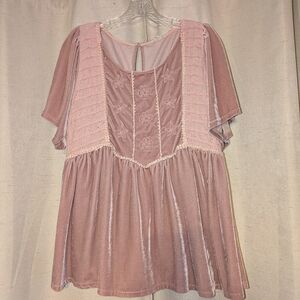 POL Pink Embroidered Blouse